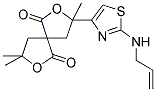 3-[2-(ALLYLAMINO)-1,3-THIAZOL-4-YL]-3,8,8-TRIMETHYL-2,7-DIOXASPIRO[4.4]NONANE-1,6-DIONE Struktur