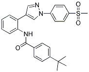 4-TERT-BUTYL-N-[2-(1-(4-(METHYLSULPHONYL)PHENYL)-1H-PYRAZOL-4-YL)PHENYL]BENZAMIDE Struktur