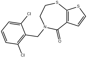 4-(2,6-DICHLOROBENZYL)-3,4-DIHYDROTHIENO[3,2-F][1,4]THIAZEPIN-5(2H)-ONE Struktur