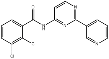 2,3-DICHLORO-N-[2-(3-PYRIDINYL)-4-PYRIMIDINYL]BENZENECARBOXAMIDE Struktur