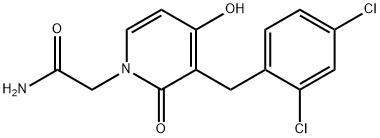 2-[3-(2,4-DICHLOROBENZYL)-4-HYDROXY-2-OXO-1(2H)-PYRIDINYL]ACETAMIDE Struktur