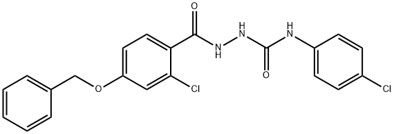 2-[4-(BENZYLOXY)-2-CHLOROBENZOYL]-N-(4-CHLOROPHENYL)-1-HYDRAZINECARBOXAMIDE Struktur