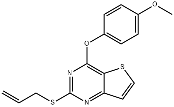 2-(ALLYLSULFANYL)-4-(4-METHOXYPHENOXY)THIENO[3,2-D]PYRIMIDINE Struktur