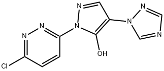 1-(6-CHLORO-3-PYRIDAZINYL)-4-(1H-1,2,4-TRIAZOL-1-YL)-1H-PYRAZOL-5-OL Struktur