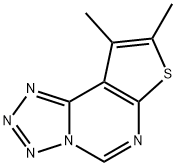 8,9-DIMETHYLTETRAZOLO[1,5-C]THIENO[3,2-E]PYRIMIDINE Struktur