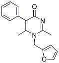 1-(2-FURYLMETHYL)-2,6-DIMETHYL-5-PHENYLPYRIMIDIN-4(1H)-ONE Struktur