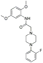 N-(2,5-DIMETHOXYPHENYL)-2-(4-(2-FLUOROPHENYL)PIPERAZINYL)ETHANAMIDE Struktur