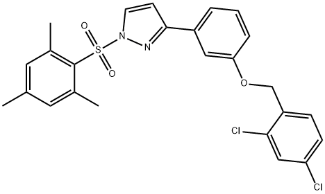 2,4-DICHLOROBENZYL 3-[1-(MESITYLSULFONYL)-1H-PYRAZOL-3-YL]PHENYL ETHER Struktur