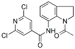 N-(1-ACETYL-2,3-DIHYDRO-1H-INDOL-7-YL)-2,6-DICHLOROPYRIDINE-4-CARBOXAMIDE Struktur