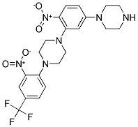 1-[2-NITRO-5-(1-PIPERAZINYL)PHENYL]-4-[2-NITRO-4-(TRIFLUOROMETHYL)PHENYL]PIPERAZINE Struktur