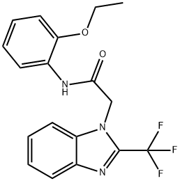 N-(2-ETHOXYPHENYL)-2-[2-(TRIFLUOROMETHYL)-1H-1,3-BENZIMIDAZOL-1-YL]ACETAMIDE Struktur