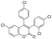 6-CHLORO-4(4'-CHLOROPHENYL)-3(2',4'-DICHLOROPHENYL)COUMARIN Struktur