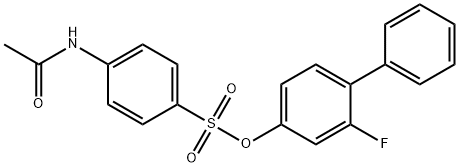 2-FLUORO[1,1'-BIPHENYL]-4-YL 4-(ACETYLAMINO)BENZENESULFONATE Struktur