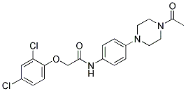 N-(4-(4-ACETYLPIPERAZIN-1-YL)PHENYL)-2-(2,4-DICHLOROPHENOXY)ACETAMIDE Struktur