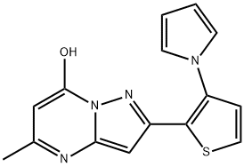 5-METHYL-2-[3-(1H-PYRROL-1-YL)-2-THIENYL]PYRAZOLO[1,5-A]PYRIMIDIN-7-OL Struktur