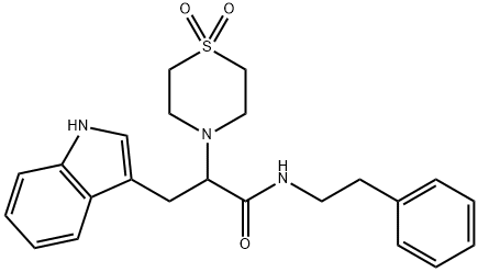 2-(1,1-DIOXO-1LAMBDA6,4-THIAZINAN-4-YL)-3-(1H-INDOL-3-YL)-N-PHENETHYLPROPANAMIDE Struktur