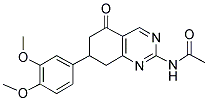 N-[7-(3,4-DIMETHOXYPHENYL)-5-OXO-5,6,7,8-TETRAHYDROQUINAZOLIN-2-YL]ACETAMIDE Struktur