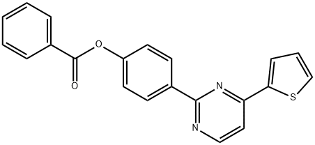 4-[4-(2-THIENYL)-2-PYRIMIDINYL]PHENYL BENZENECARBOXYLATE Struktur