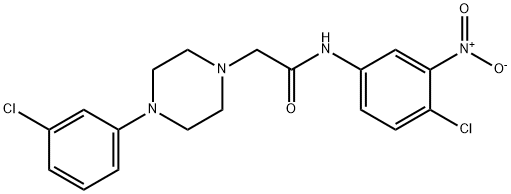 N-(4-CHLORO-3-NITROPHENYL)-2-[4-(3-CHLOROPHENYL)PIPERAZINO]ACETAMIDE Struktur