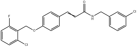 (E)-N-(3-CHLOROBENZYL)-3-(4-[(2-CHLORO-6-FLUOROBENZYL)OXY]PHENYL)-2-PROPENAMIDE Struktur