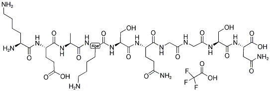 H-LYS-GLU-ALA-LYS-SER-GLN-GLY-GLY-SER-ASN-OH TRIFLUOROACETATE SALT Struktur