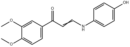 1-(3,4-DIMETHOXYPHENYL)-3-(4-HYDROXYANILINO)-2-PROPEN-1-ONE Struktur