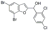 (5,7-DIBROMO-1-BENZOFURAN-2-YL)(2,4-DICHLOROPHENYL)METHANOL Struktur