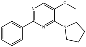 5-METHOXY-2-PHENYL-4-(1-PYRROLIDINYL)PYRIMIDINE Struktur