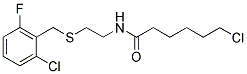 6-CHLORO-N-(2-[(2-CHLORO-6-FLUOROBENZYL)THIO]ETHYL)HEXANAMIDE Struktur