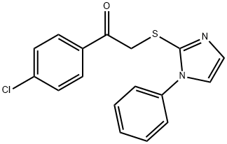 1-(4-CHLOROPHENYL)-2-[(1-PHENYL-1H-IMIDAZOL-2-YL)SULFANYL]-1-ETHANONE Struktur