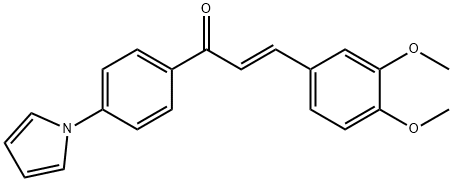 (E)-3-(3,4-DIMETHOXYPHENYL)-1-[4-(1H-PYRROL-1-YL)PHENYL]-2-PROPEN-1-ONE Struktur