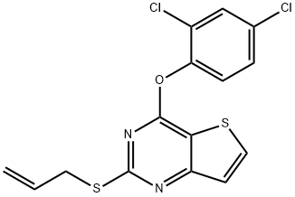 2-(ALLYLSULFANYL)-4-(2,4-DICHLOROPHENOXY)THIENO[3,2-D]PYRIMIDINE Struktur