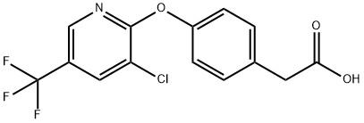 2-(4-([3-CHLORO-5-(TRIFLUOROMETHYL)-2-PYRIDINYL]OXY)PHENYL)ACETIC ACID Struktur