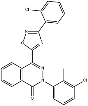 2-(3-CHLORO-2-METHYLPHENYL)-4-[3-(2-CHLOROPHENYL)-1,2,4-OXADIAZOL-5-YL]-1(2H)-PHTHALAZINONE Struktur