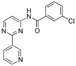 3-CHLORO-N-[2-(3-PYRIDINYL)-4-PYRIMIDINYL]BENZENECARBOXAMIDE Struktur