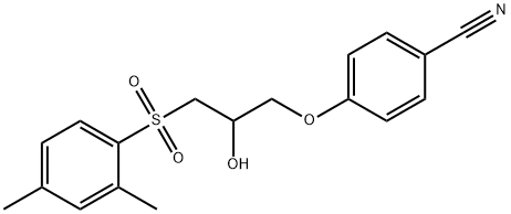 4-(3-[(2,4-DIMETHYLPHENYL)SULFONYL]-2-HYDROXYPROPOXY)BENZENECARBONITRILE Struktur