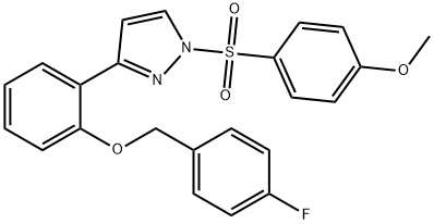 3-(2-[(4-FLUOROBENZYL)OXY]PHENYL)-1-[(4-METHOXYPHENYL)SULFONYL]-1H-PYRAZOLE Struktur