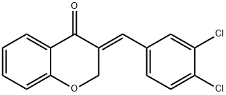 3-[(E)-(3,4-DICHLOROPHENYL)METHYLIDENE]-2,3-DIHYDRO-4H-CHROMEN-4-ONE Struktur