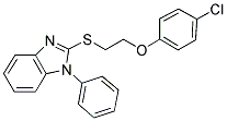 2-([2-(4-CHLOROPHENOXY)ETHYL]THIO)-1-PHENYL-1H-BENZIMIDAZOLE Struktur