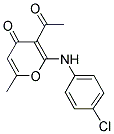 3-ACETYL-2-(4-CHLORO-PHENYLAMINO)-6-METHYL-PYRAN-4-ONE Struktur