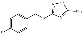 3-[(4-FLUOROBENZYL)SULFANYL]-1,2,4-THIADIAZOL-5-AMINE Struktur