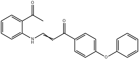 (E)-3-(2-ACETYLANILINO)-1-(4-PHENOXYPHENYL)-2-PROPEN-1-ONE Struktur