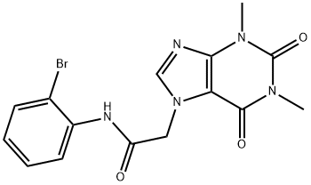 N-(2-BROMOPHENYL)-2-(1,3-DIMETHYL-2,6-DIOXO-1,2,3,6-TETRAHYDRO-7H-PURIN-7-YL)ACETAMIDE Struktur