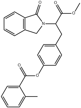 4-[3-METHOXY-3-OXO-2-(1-OXO-1,3-DIHYDRO-2H-ISOINDOL-2-YL)PROPYL]PHENYL 2-METHYLBENZENECARBOXYLATE Struktur