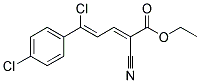 ETHYL 5-CHLORO-5-(4-CHLOROPHENYL)-2-CYANOPENTA-2,4-DIENOATE Struktur