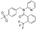 N-(4-(METHYLSULPHONYL)BENZYL)-N-(PYRIDIN-2-YL)-2-(TRIFLUOROMETHYL)BENZAMIDE Struktur