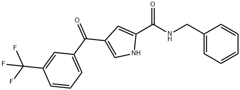 N-BENZYL-4-[3-(TRIFLUOROMETHYL)BENZOYL]-1H-PYRROLE-2-CARBOXAMIDE Struktur