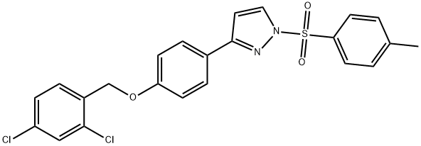 2,4-DICHLOROBENZYL 4-(1-[(4-METHYLPHENYL)SULFONYL]-1H-PYRAZOL-3-YL)PHENYL ETHER Struktur