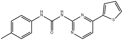 N-(4-METHYLPHENYL)-N'-[4-(2-THIENYL)-2-PYRIMIDINYL]UREA Struktur