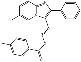 6-CHLORO-3-(([(4-METHYLBENZOYL)OXY]IMINO)METHYL)-2-PHENYLIMIDAZO[1,2-A]PYRIDINE Struktur